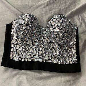 Bedazzled bustier.